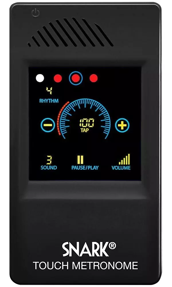 A black digital metronome